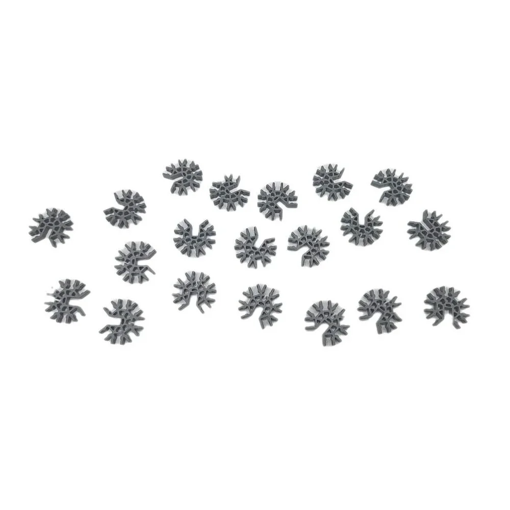 K'nex 20 Rare Gray 7-way Slotted Connectors Micro Replacement Part Piece #509072